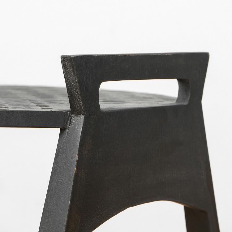 Табурет с чёрными ручками Золя Zola Stool With Handles Black