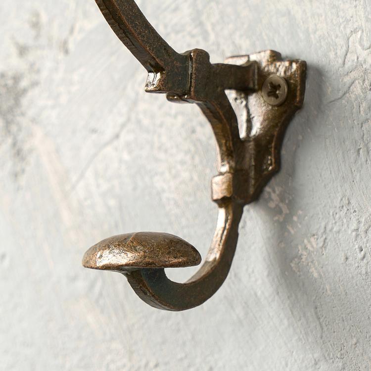 Двухрожковый чугунный крючок Ар-Нуво Art Nouveau Cast Iron Hook