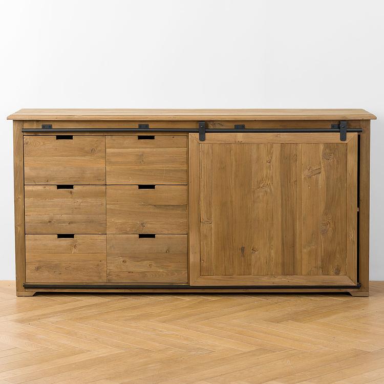 Комод с раздвижной дверью и шестью ящиками Карелия Karelia Sliding Door Sideboard With 6 Drawers DB