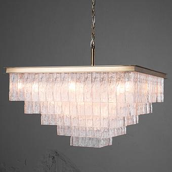 Bark Square Pendant 5 Rings