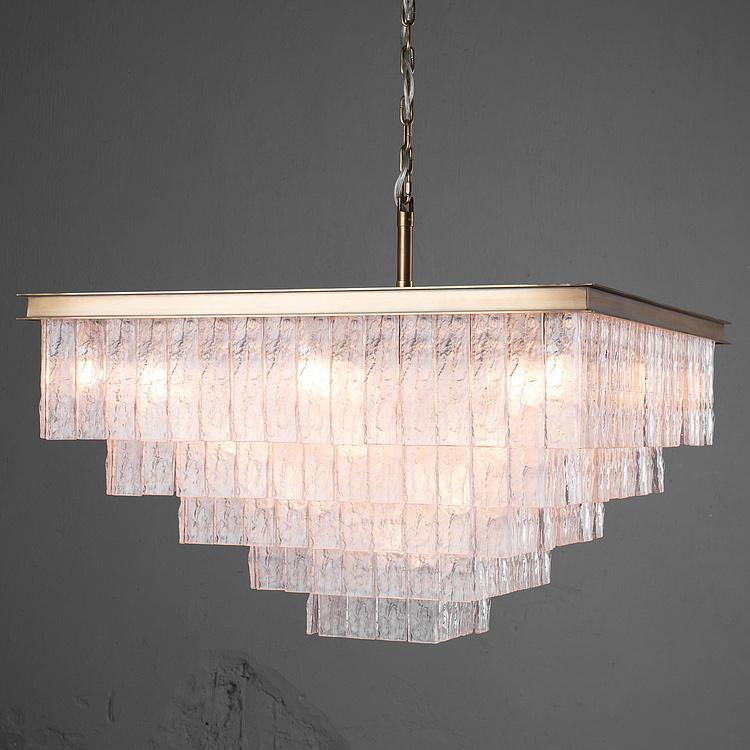 Квадратная люстра Барк с пятью кольцами Bark Square Pendant 5 Rings