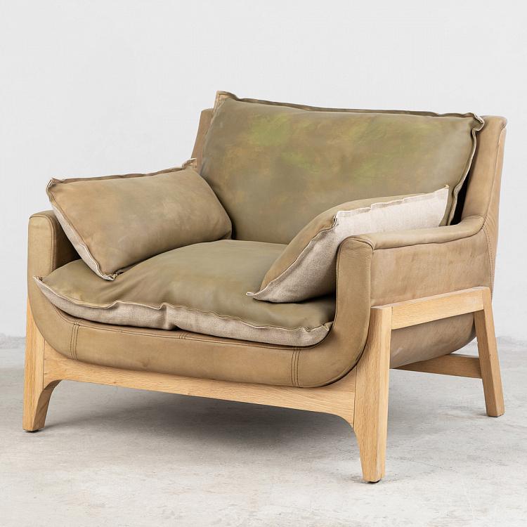 Кресло Вуднест, обратная стежка дисконт1 F302 Woodnest 1 Seater With Reverse Stitch discount1