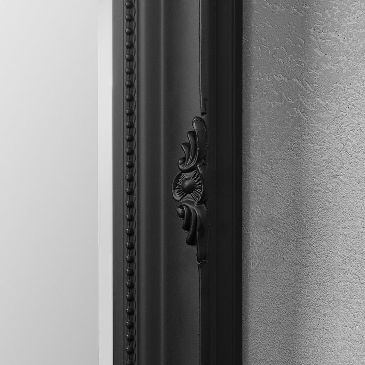 Настенное зеркало в чёрной раме Классический орнамент Classic Ornate Wall Mirror Black