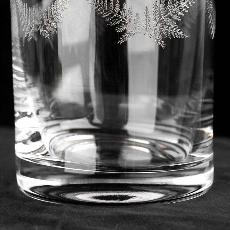 Стакан для виски с узором Папоротник Fern Engraved Whisky Glass