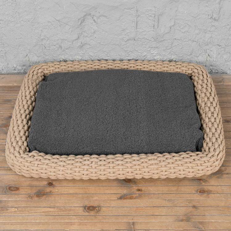 Серая лежанка для собак/кошек Амели, L Amelie Cushion Large, Grey