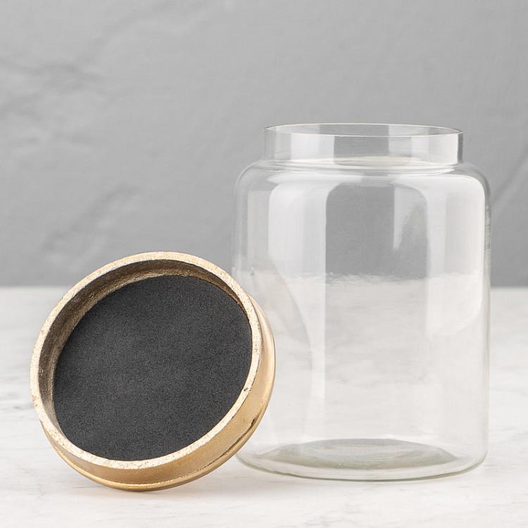 Ёмкость для хранения Золотой бегемот Decorative Jar With Hippo Figure Gold