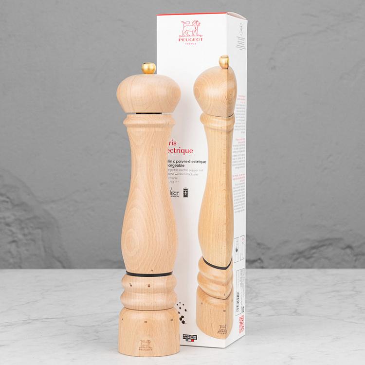 Электрическая мельница для перца Париж, светлое дерево Paris Electric Pepper Mill Natural Wood