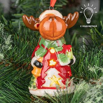 Christmas Elk With Lights 9 cm
