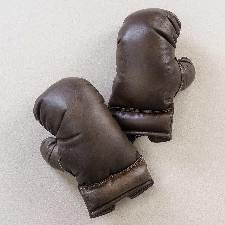 Декоративные кожаные боксёрские перчатки в винтажном стиле Boxing Gloves RM