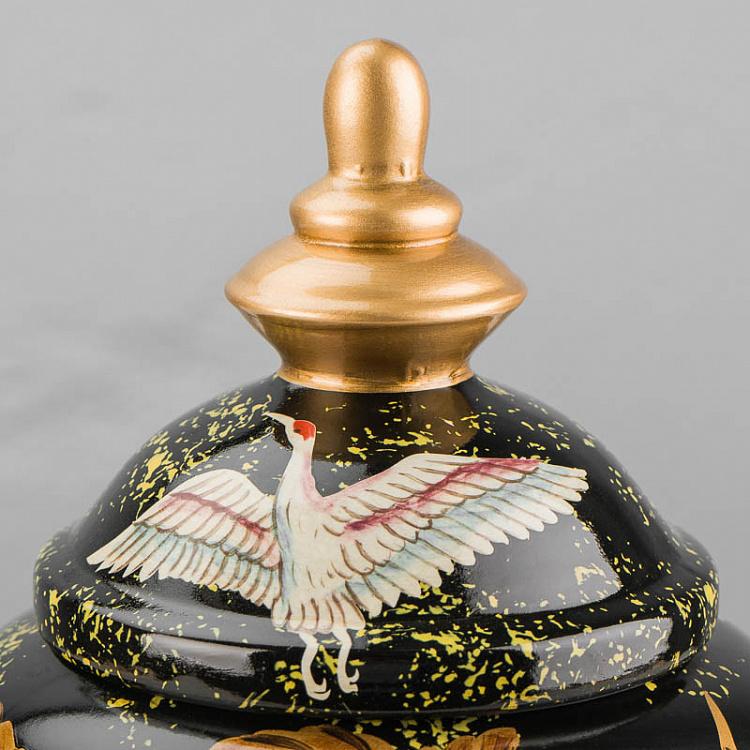 Ваза с крышкой Журавли Crane Lidded Vase
