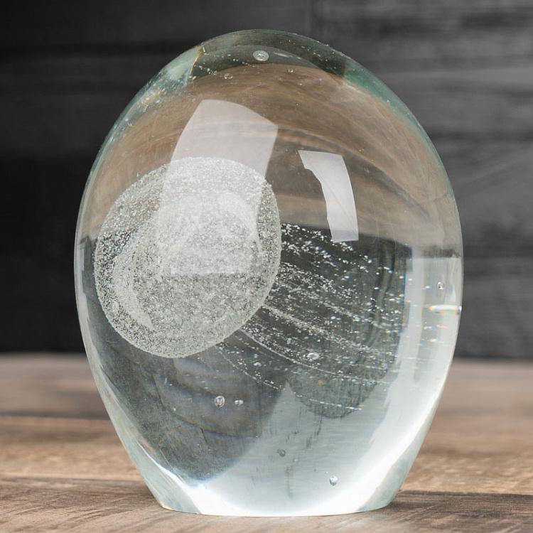 Пресс-папье Белая медуза Glass Paperweight With White Jellyfish