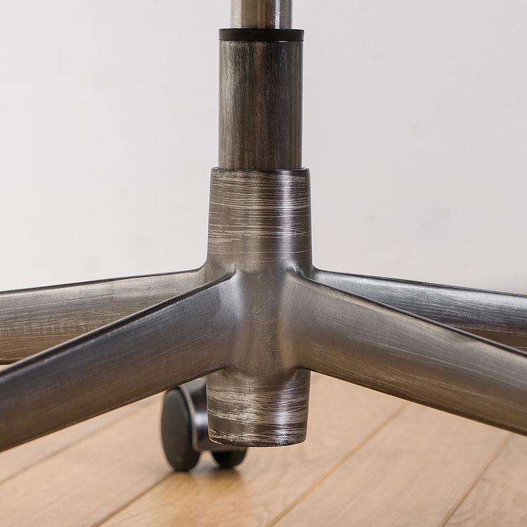 Рабочее кресло Турин, красно-коричневые подлокотники Ufficio Torino Armchair, Red Brown Wood D