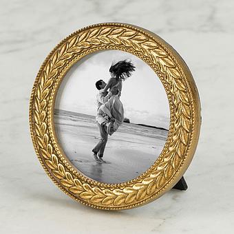 Flowery Photo Frame Round