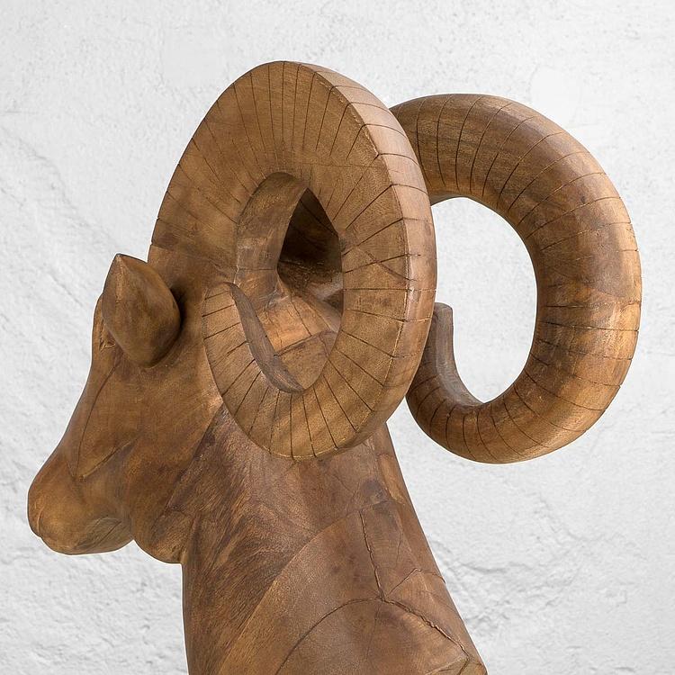 Статуэтка Голова барана, L Ram Head Wood Large
