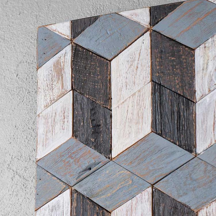 Декоративная панель из яванской древесины Wall Art Recycled Old Javanese Wood