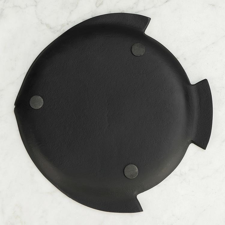 Чёрное блюдо Рыба, M Black Round Fish Dish