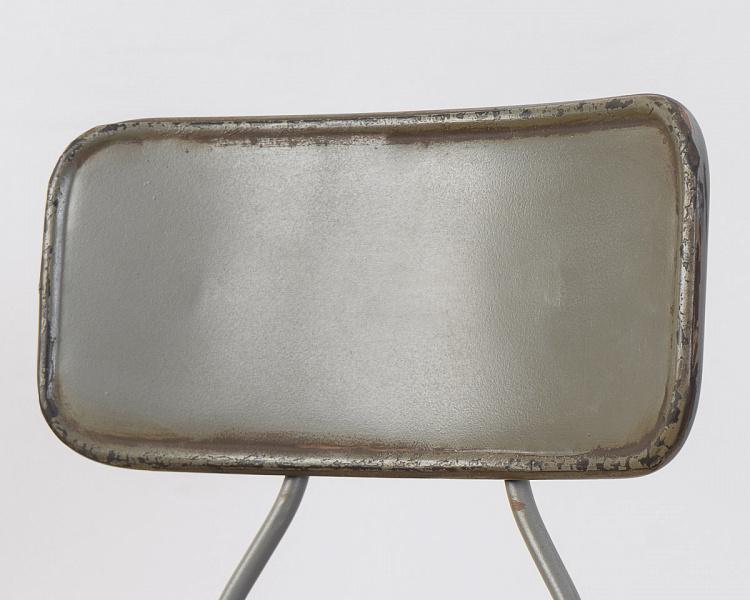 Серый металлический с патиной барный стул Metal Chair Grey Patina