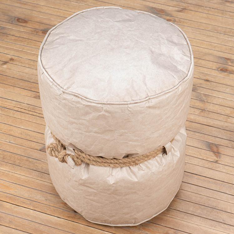 Пуфик Куронн цвета пергамент Couronnes Footstool Rice White