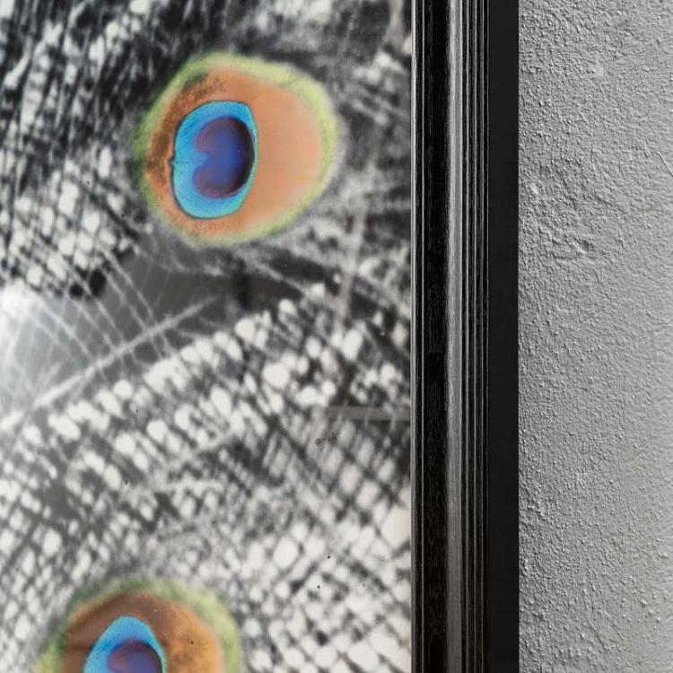 Панорамная картина-принт Хвост Павлина цветная, правая часть Animal Peacock Color 3 Right