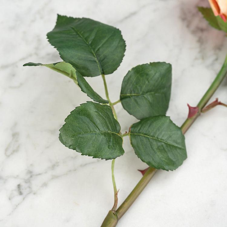 Искусственная роза Верди бледно-персиковая с малиновым Verdi Rose Pale Peach With Crimson 58 cm