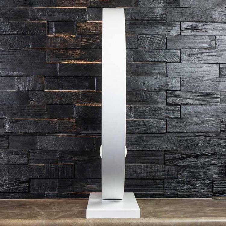 Настольная лампа Петля из белого железа дисконт L1 Loop Table Lamp Iron White discount