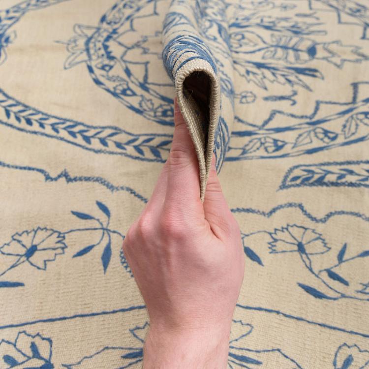 Безворсовый ковёр Килим Аддис Абеба синий Kilim Addis Ababa Blue