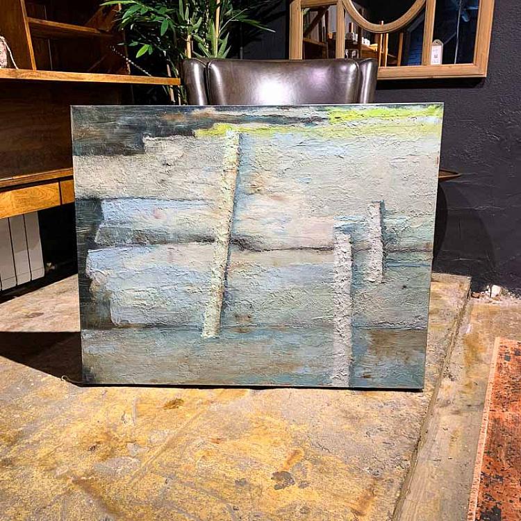 Абстрактная картина маслом Дыхание зимы Winter Breath Painting