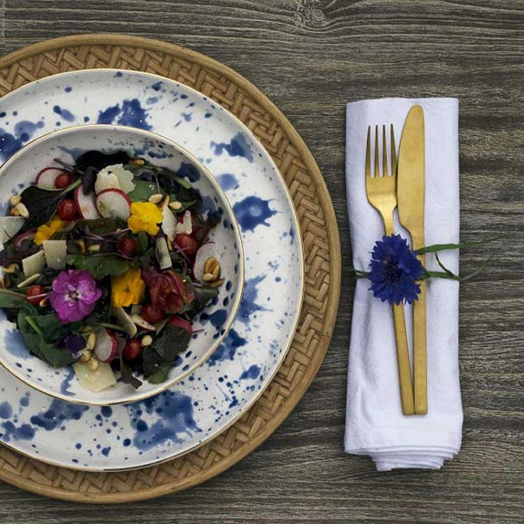 Набор из четырёх столовых приборов матовый золотой Set Of 4 Cutlery Matt Gold