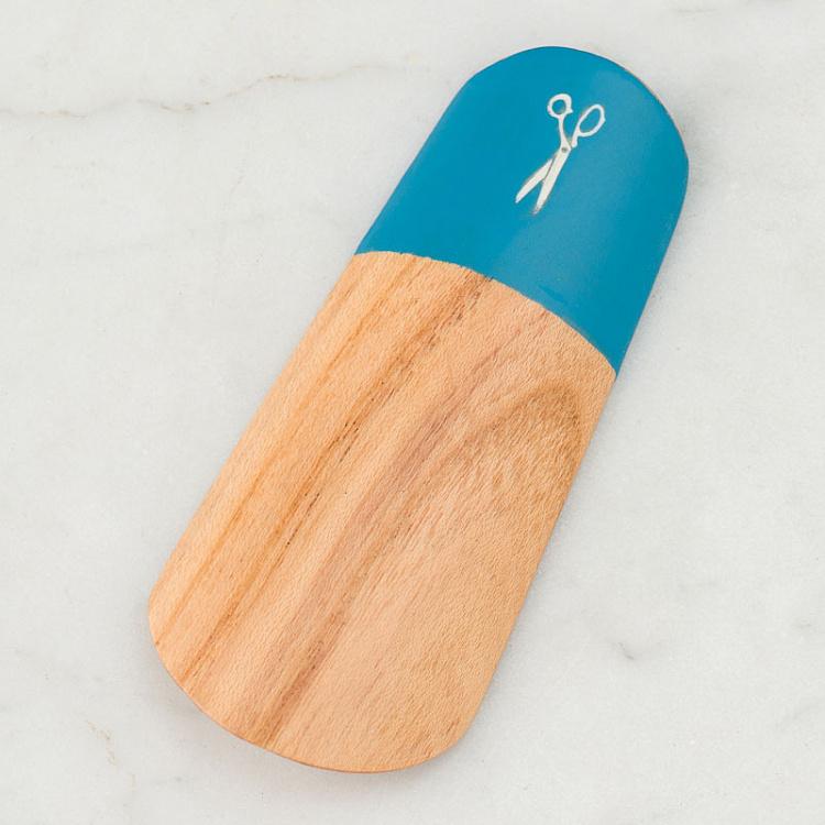 Синяя деревянная ложка для обуви Oak Shoe Horn Blue