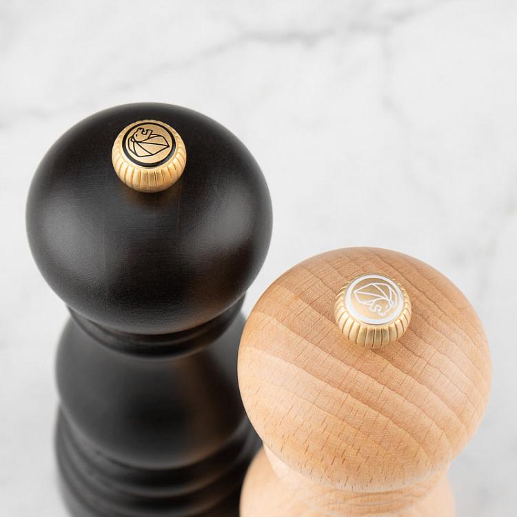 Набор из мельниц для соли и перца Париж, шоколад и светлое дерево Set Of 2 Paris Pepper Salt Mills Chocolate/Natural Wood