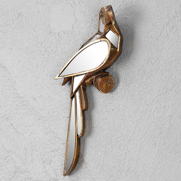 Настенное украшение с зеркалами Попугай, правосторонний Right Wall Bird With Mirrors