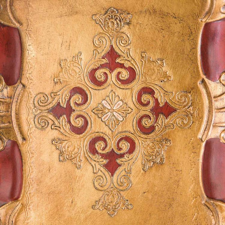 Поднос Антуанетта Antoinette Tray Gold And Red