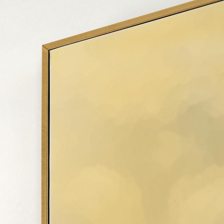 Картина-принт триптих Туманный город дисконт Set Of 3 Prints With Gold Frame Foggy City discount