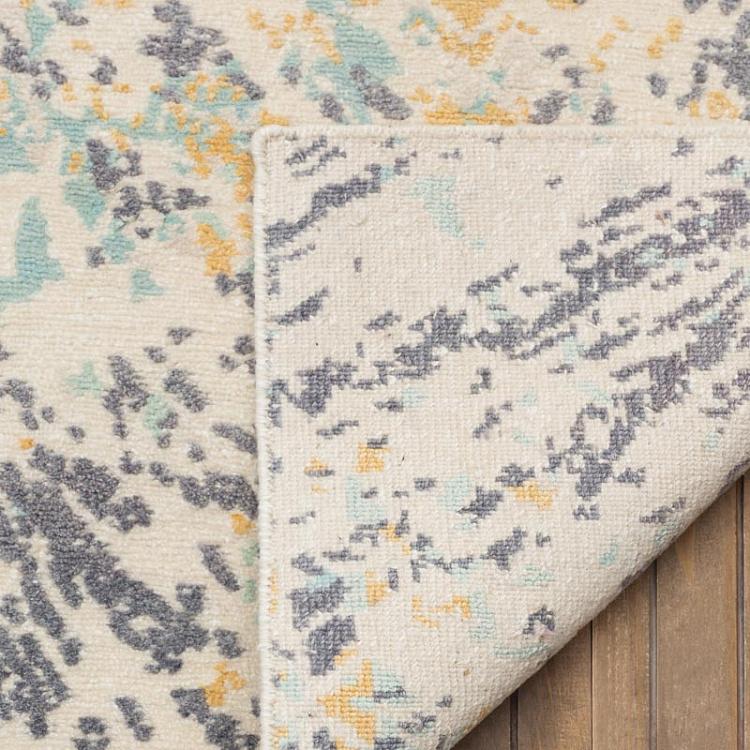 Прикроватный ковёр с коротким ворсом Белые перья Magic Feathers White