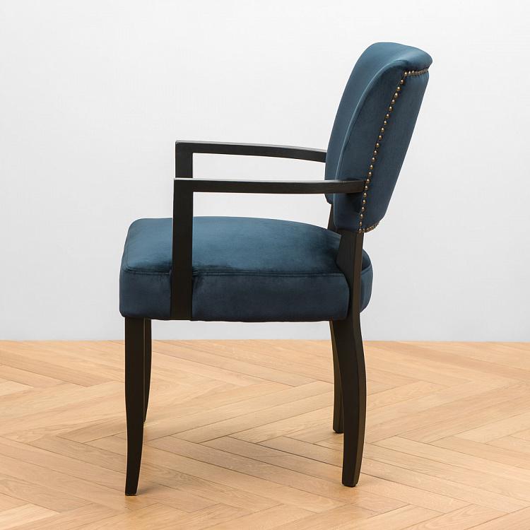 Стул Мами с подлокотниками, чёрные ножки Mami Dining Chair With Arms, Oak Black