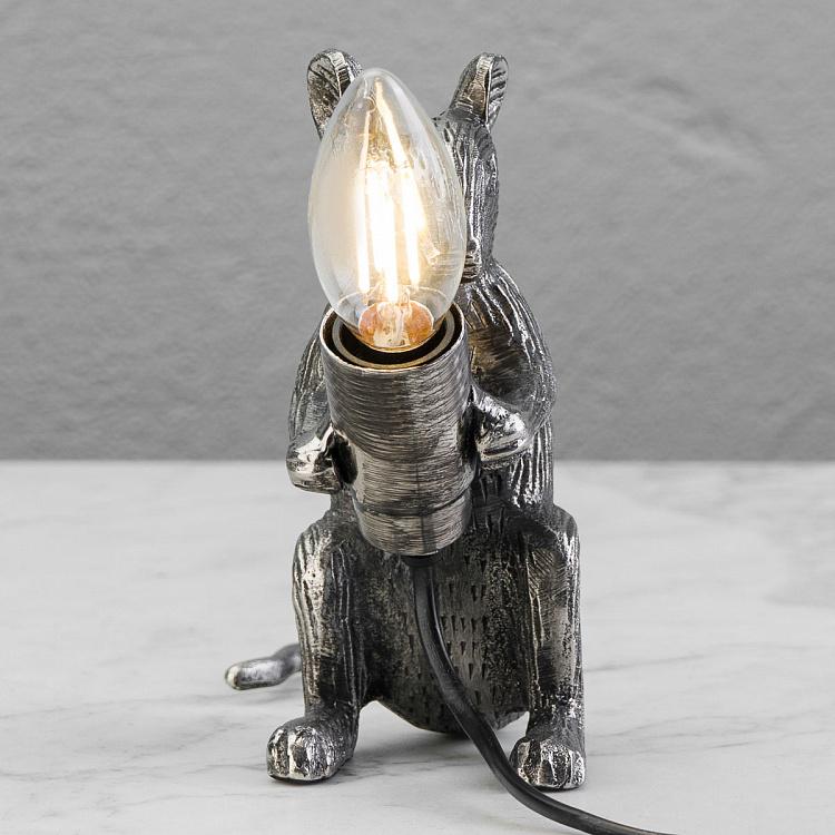 Серебряная настольная лампа Гонсалес Gonzales Lamp Silver Patina