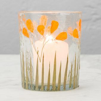 Candle Holder With Flowers