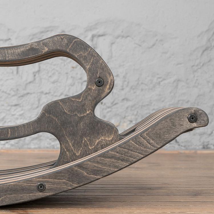 Тёмная детская качалка Лось Elk Rocking Chair Dark Oil