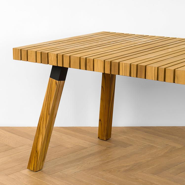 Садовый обеденный стол из тика Блоу Blow Dining Table, Golden Teak