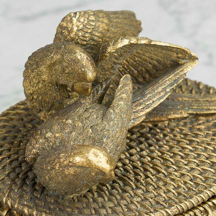 Шкатулка в плетёном стиле Птицы Weaving Style Box With Birds On Lid