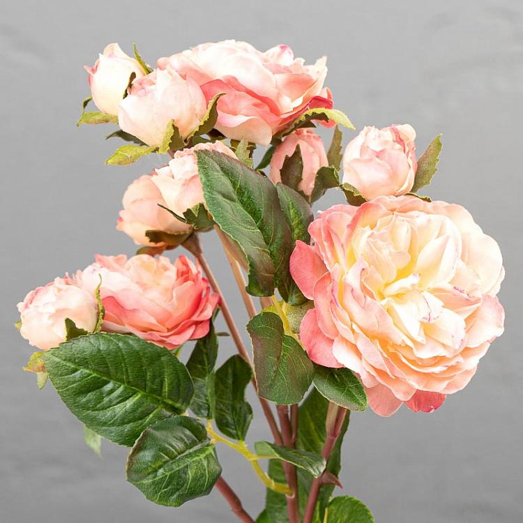 Искусственная роза Дэвид Остин розово-кремовая David Austin Rose Pink Cream 51 cm