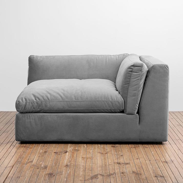 Угловой модульный бархатный диван Зенна 2, S Zenna Group Small 2 Velvet