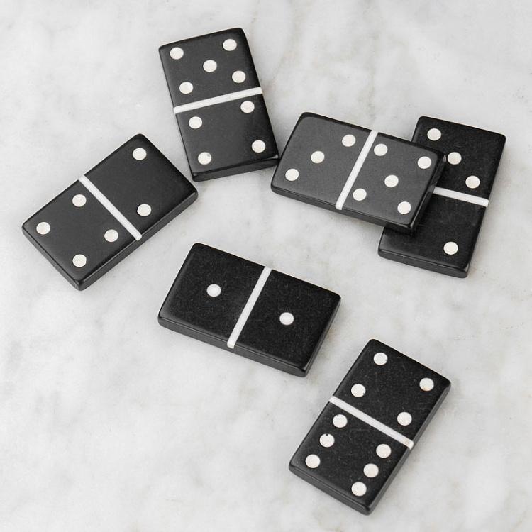 Чёрная шкатулка с набором домино Black Domino Box