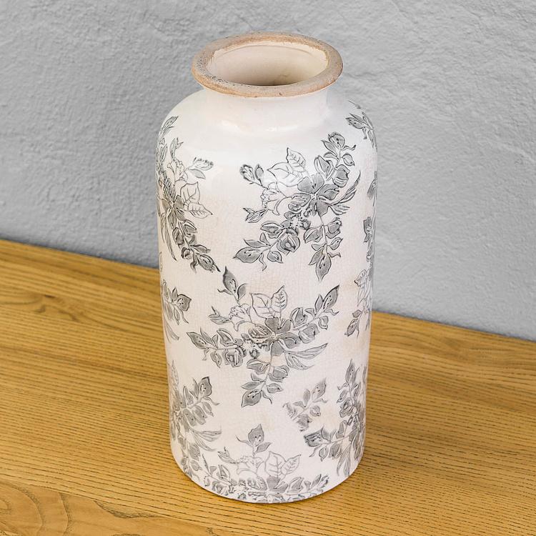 Ваза с узором из цветов, L Flower Vase Large Blue