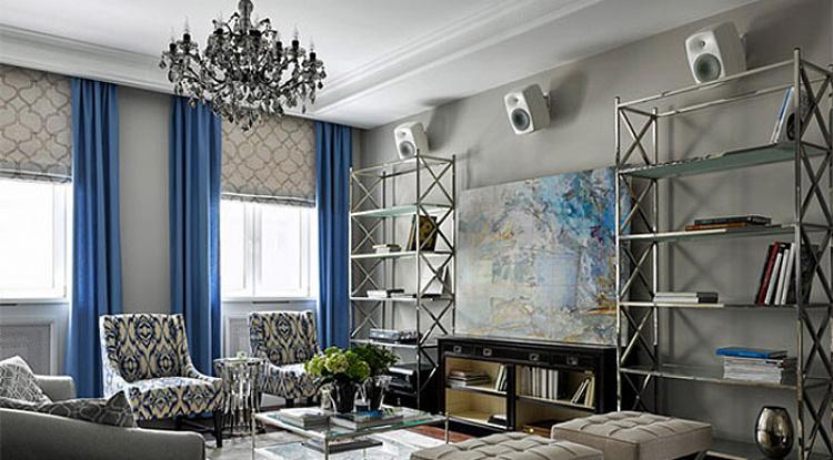 Люстра Crystal замечена в квартире в Москве на страницах сайта Architectural Digest