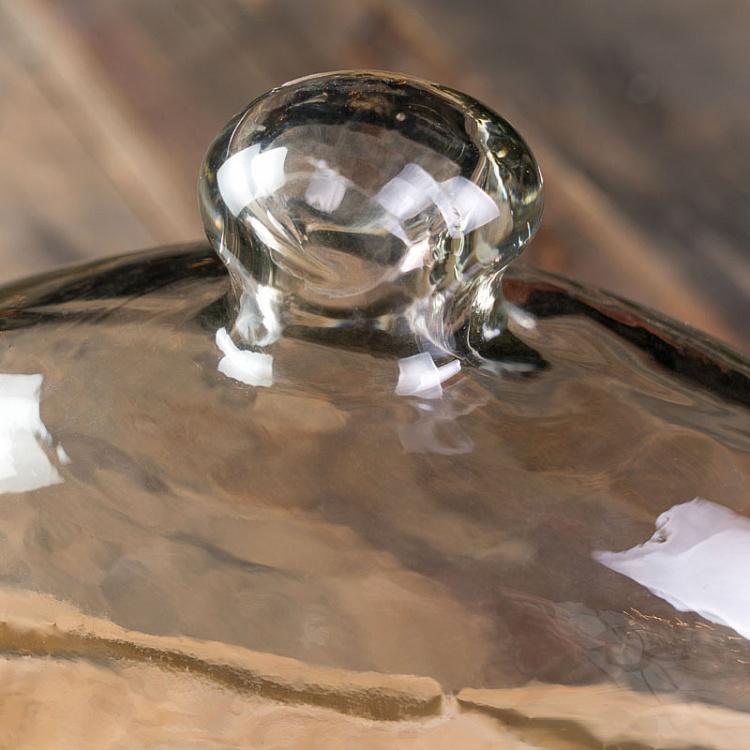 Деревянная доска со стеклянным колпаком Oval Wooden Cake Plate With Cover