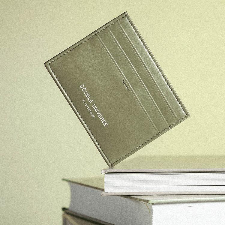 Кожаный картхолдер Двойная Вселенная Double Universe Cardholder