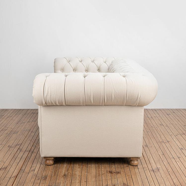 Двухместный льняной диван Вестминстер Классика Westminster Button 2 Seater Linen