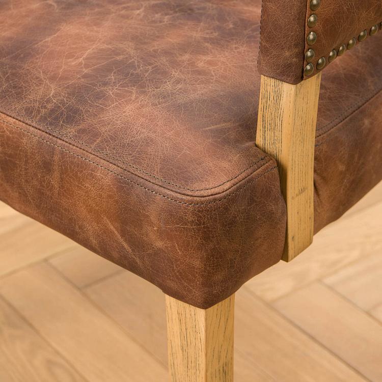 Стул Ньюпорт с подлокотниками, светлые ножки Newport Dining Chair, Oak Brown