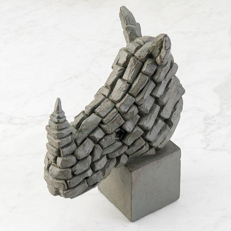 Статуэтка Бюст носорога с эффектом треснувшей земли Rhinoceros Cracked Earth Effect Bust